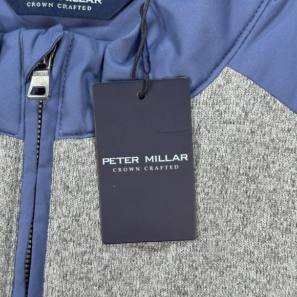 Peter Millar Vest Mens Medium Gray Blue Cambridge Crown Crafted Stretch NWT $265 - Picture 5 of 12